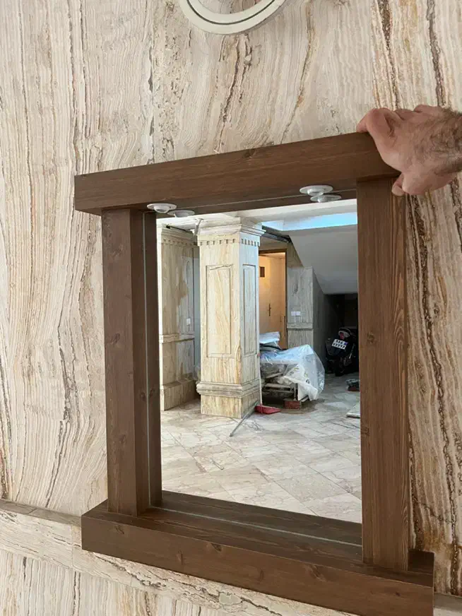 سرویس کامل روشویی و باکس حوله و آینه هالوژن دار|لوازم سرویس بهداشتی|بابل, |دیوار