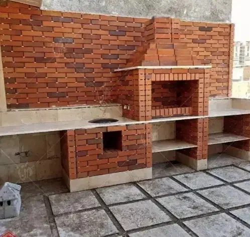 اجرای نمای سنگ و اجر و شومینه|بخاری، هیتر، شومینه|سلمانشهر, |دیوار