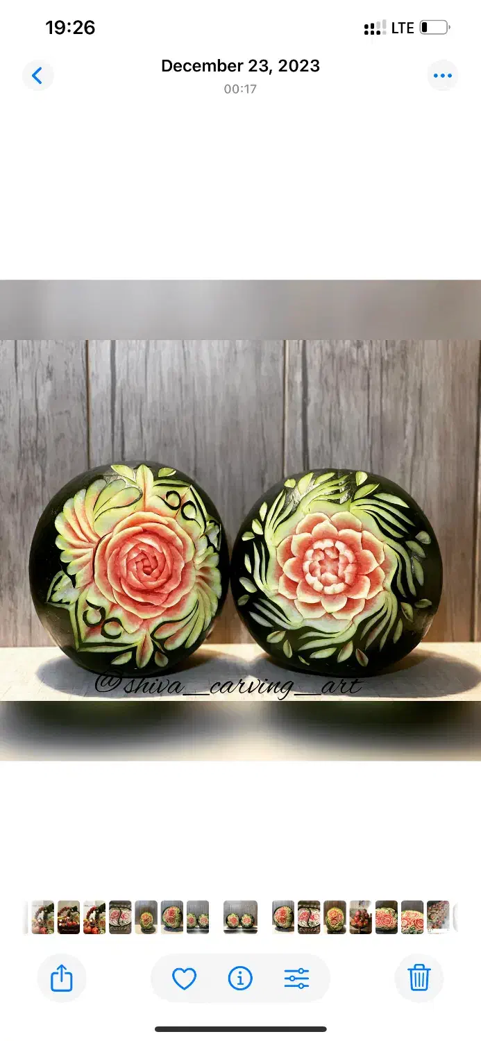 حکاکی هندوانه سبد میوه ویژه شب یلدا|خدمات پذیرایی، مراسم|شیراز, رحمت‌آباد|دیوار