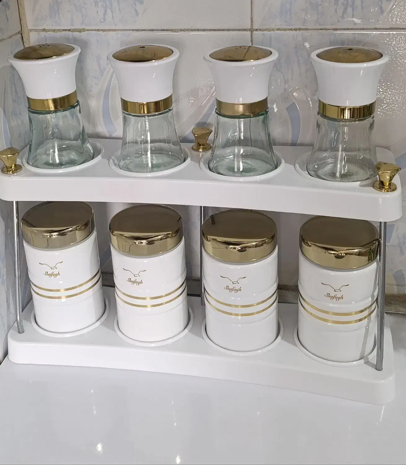 سرویس جا ادویه نو برند شفق|ظروف نگهدارنده، پلاستیکی، یکبارمصرف|دزفول, |دیوار