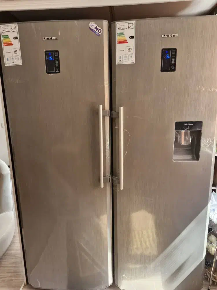 یخچال فریزر دوقلو الکترواستیل نقرهای در حد نو|یخچال و فریزر|قزوین, |دیوار