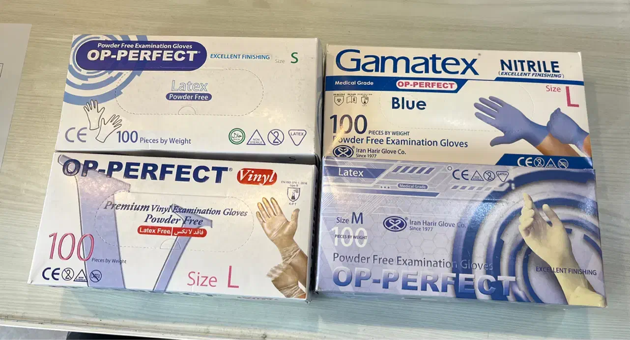 دستکش لاتکس و وینیل op perfect|آرایشی، بهداشتی، درمانی|شیراز, قصرالدشت|دیوار