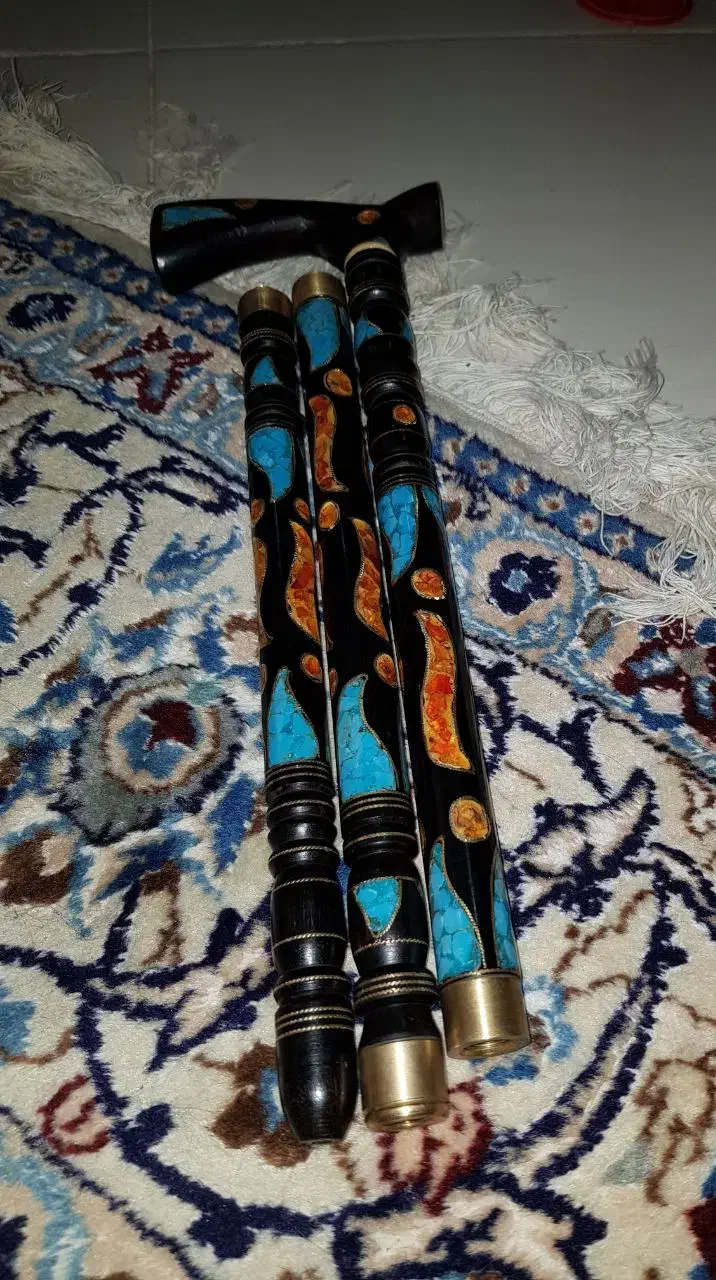 عصای آبنوس|کلکسیون اشیاء عتیقه|کرمانشاه, |دیوار