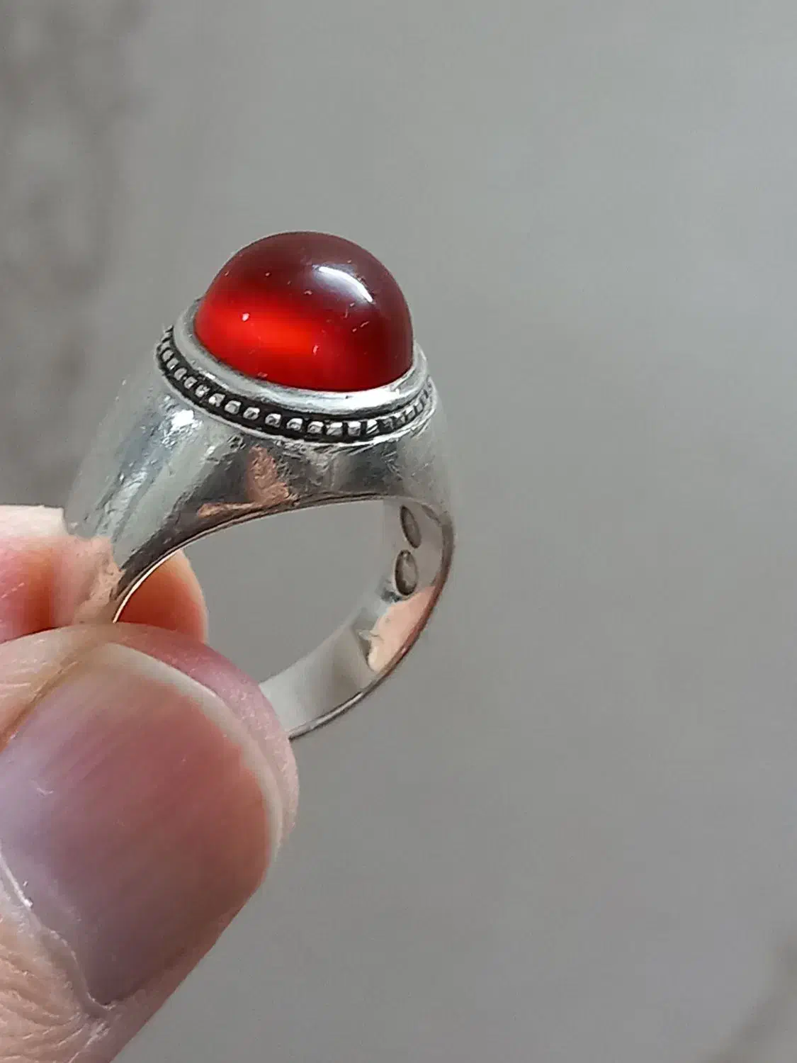 انگشتر نقره عقیق یمنی|کلکسیون اشیاء عتیقه|اسلام‌شهر, شهرک مفیدی|دیوار