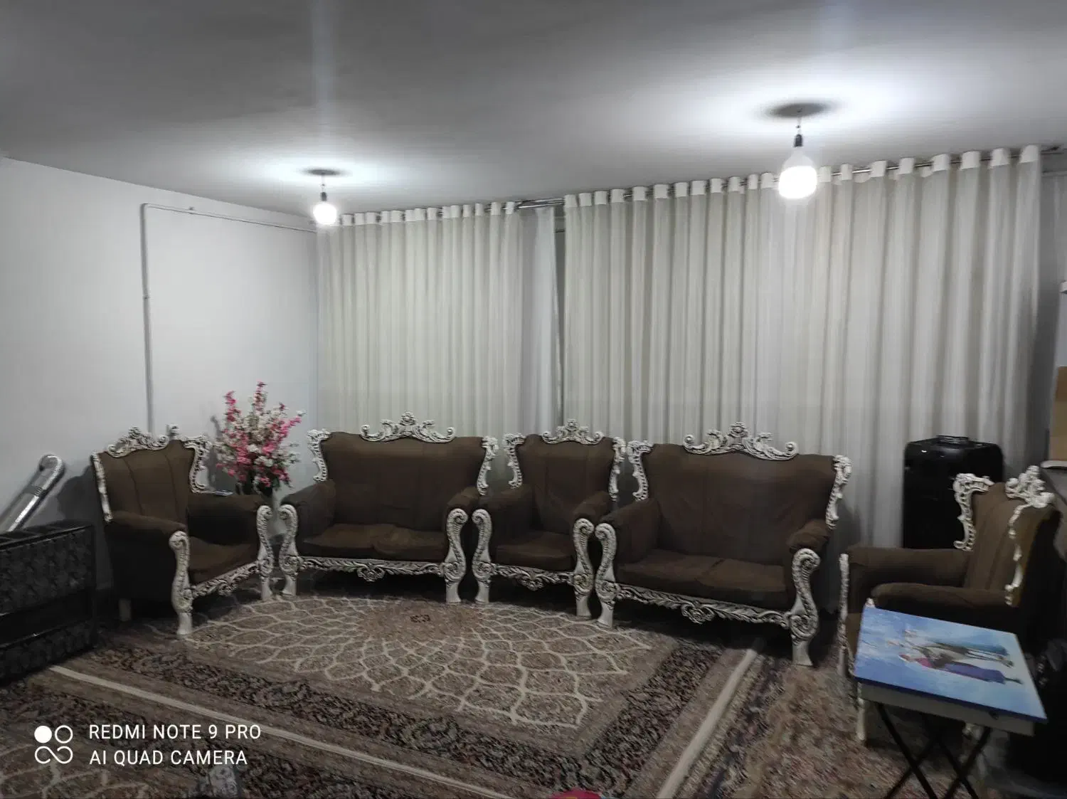 مبل ۹نفره با عسلی|مبلمان خانگی و میز عسلی|تاکستان, |دیوار