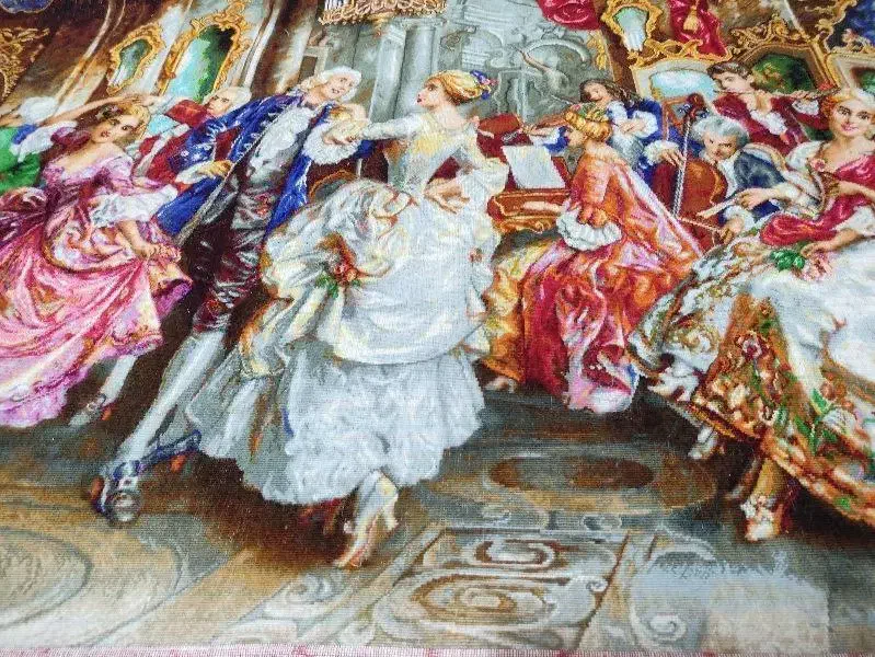 تابلو فرش دستباف رقص اشرافی|تابلو فرش|کرمانشاه, |دیوار