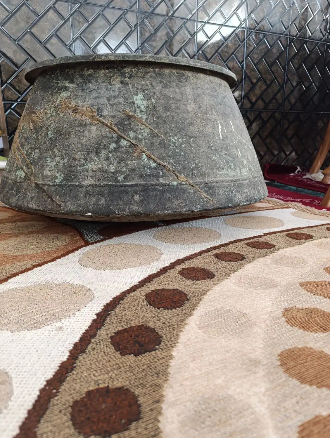 دیگ مسی ، قابلمه مسی قدیمی|کلکسیون اشیاء عتیقه|گلستان (تهران), |دیوار