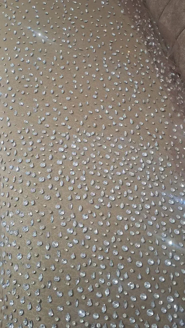 پارچه کارشده با سنگ کریستال|لباس|تالش, هشتپر|دیوار