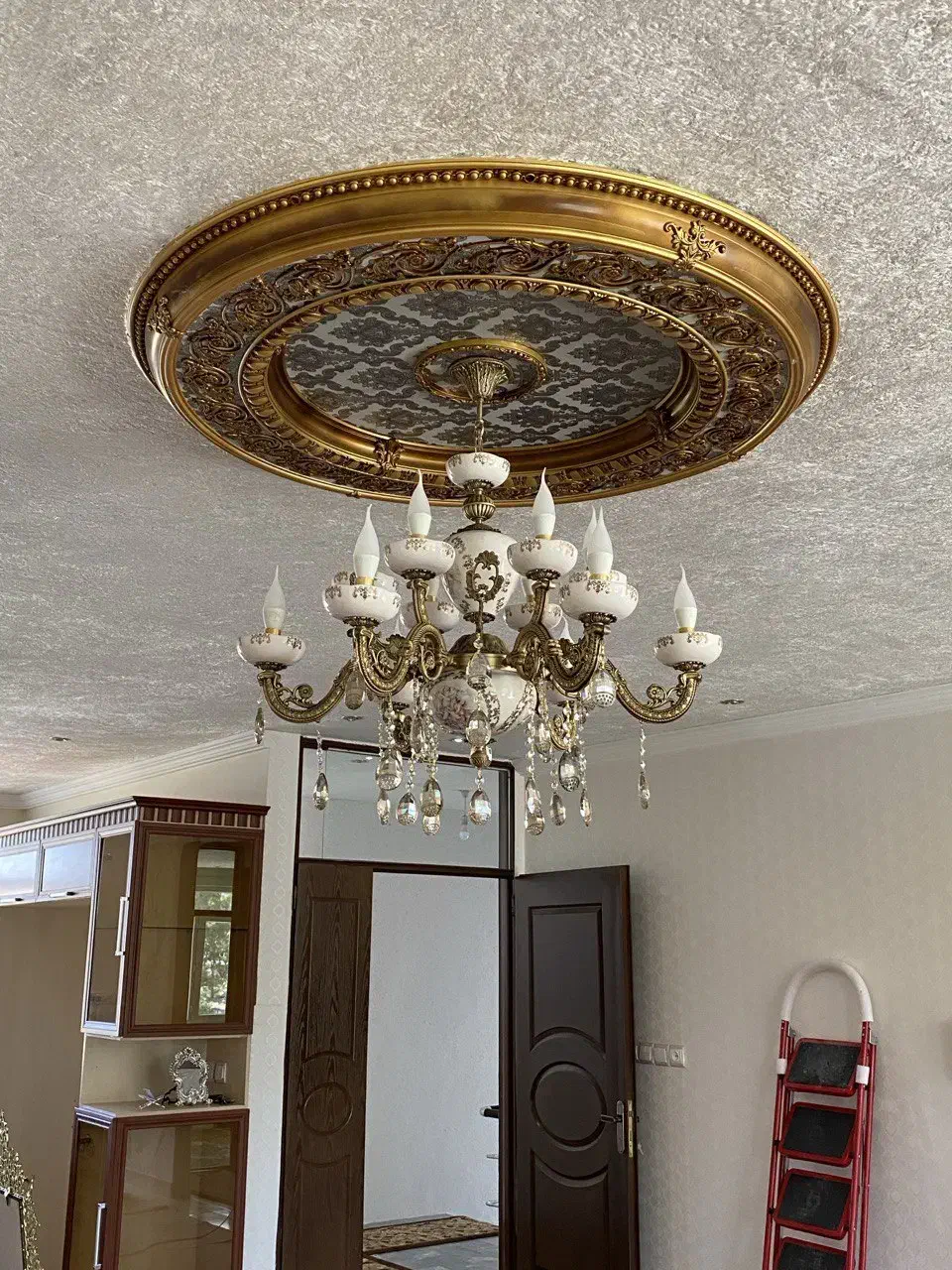 لوستر اویز مدرن، برنزی ،سنگی ،باکارات|لوستر و چراغ آویز|ارومیه, |دیوار