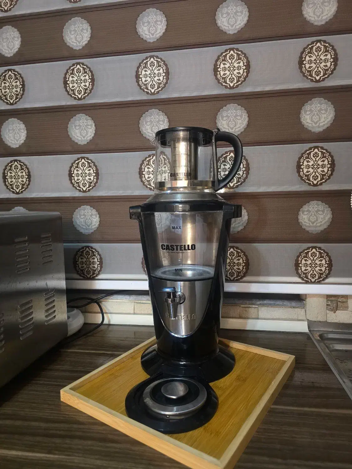 سماور برقی شیشه ای زیر قیمت بازار|سایر لوازم برقی|ساری, |دیوار