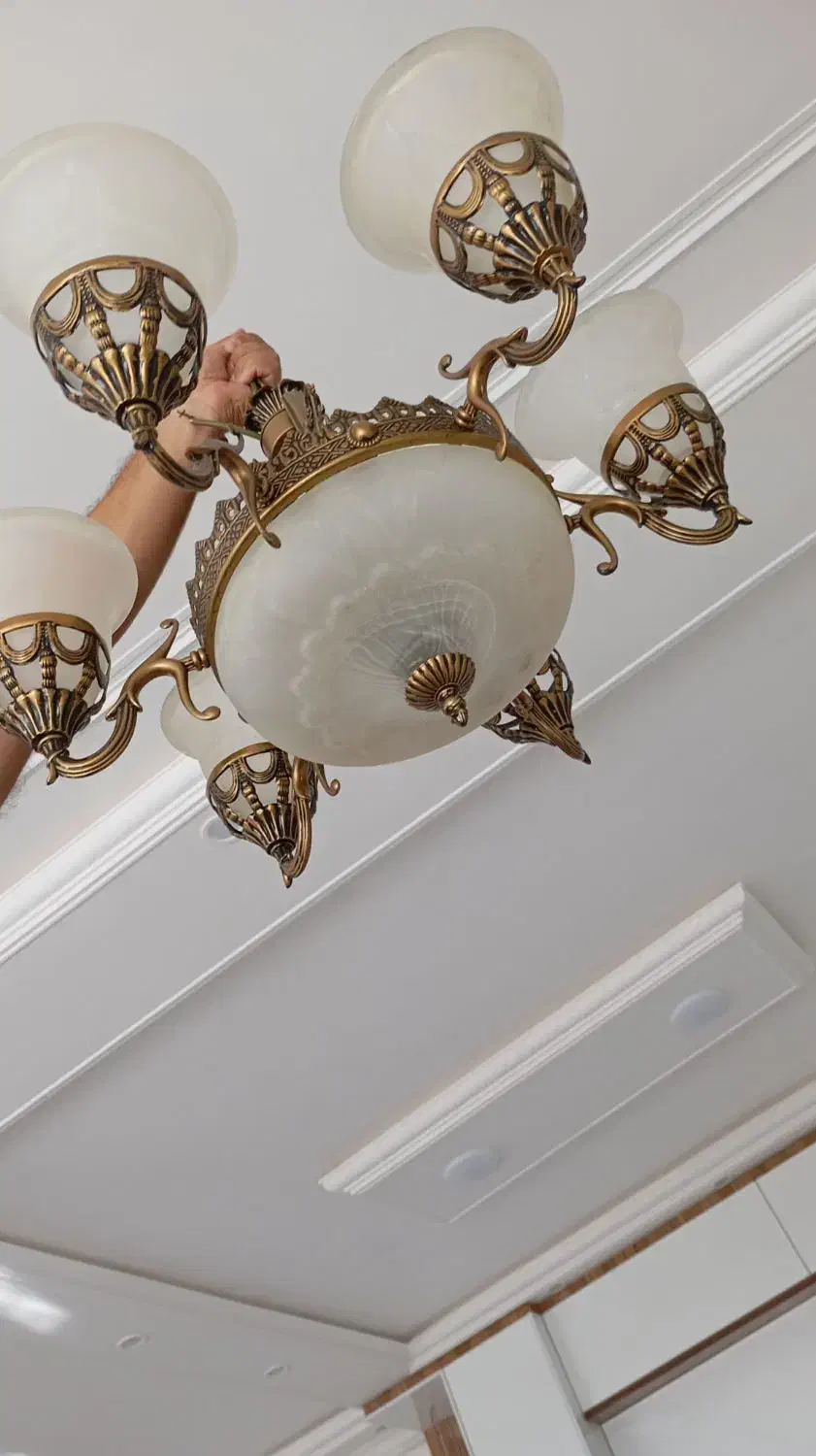 لوستر ۶ شاخه|لوستر و چراغ آویز|کوهدشت, |دیوار