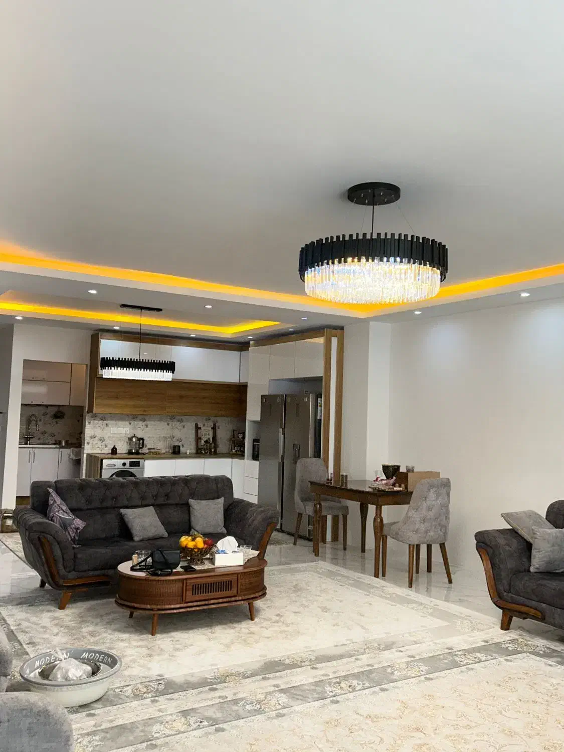 لوستر مدل فلورا سایز ۹۰*۳۰ مناسب برای کانتر|لوستر و چراغ آویز|آمل, |دیوار