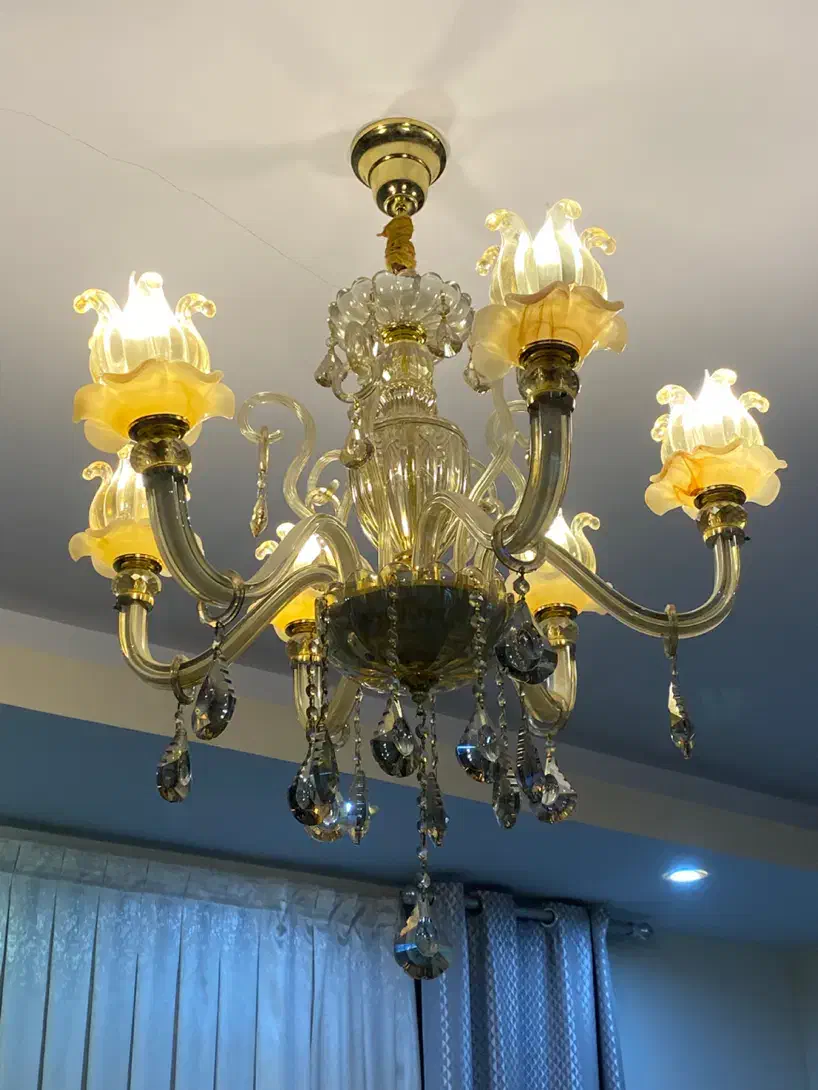 لوستر کریستال ۶شاخه و ۳شاخه|لوستر و چراغ آویز|گرمدره, |دیوار