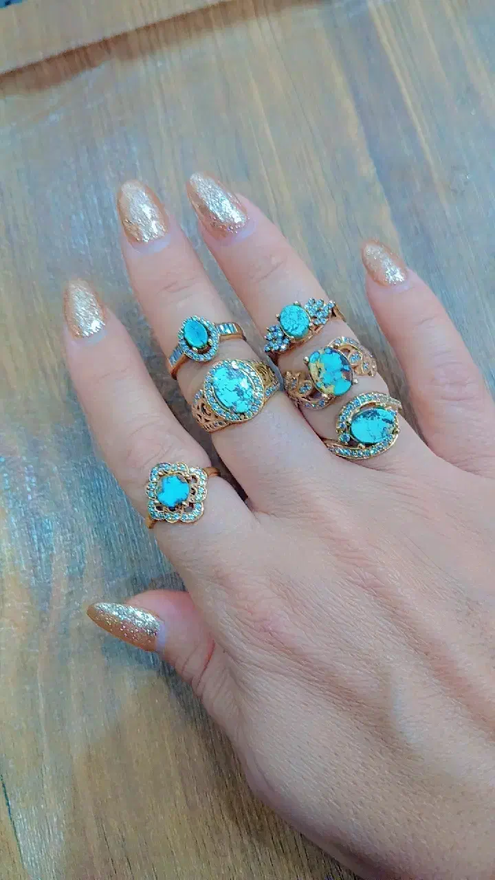 انگشتر فیروزه اصل نیشابور رکاب طلا روس|جواهرات|تهران, والفجر (افسریه)|دیوار