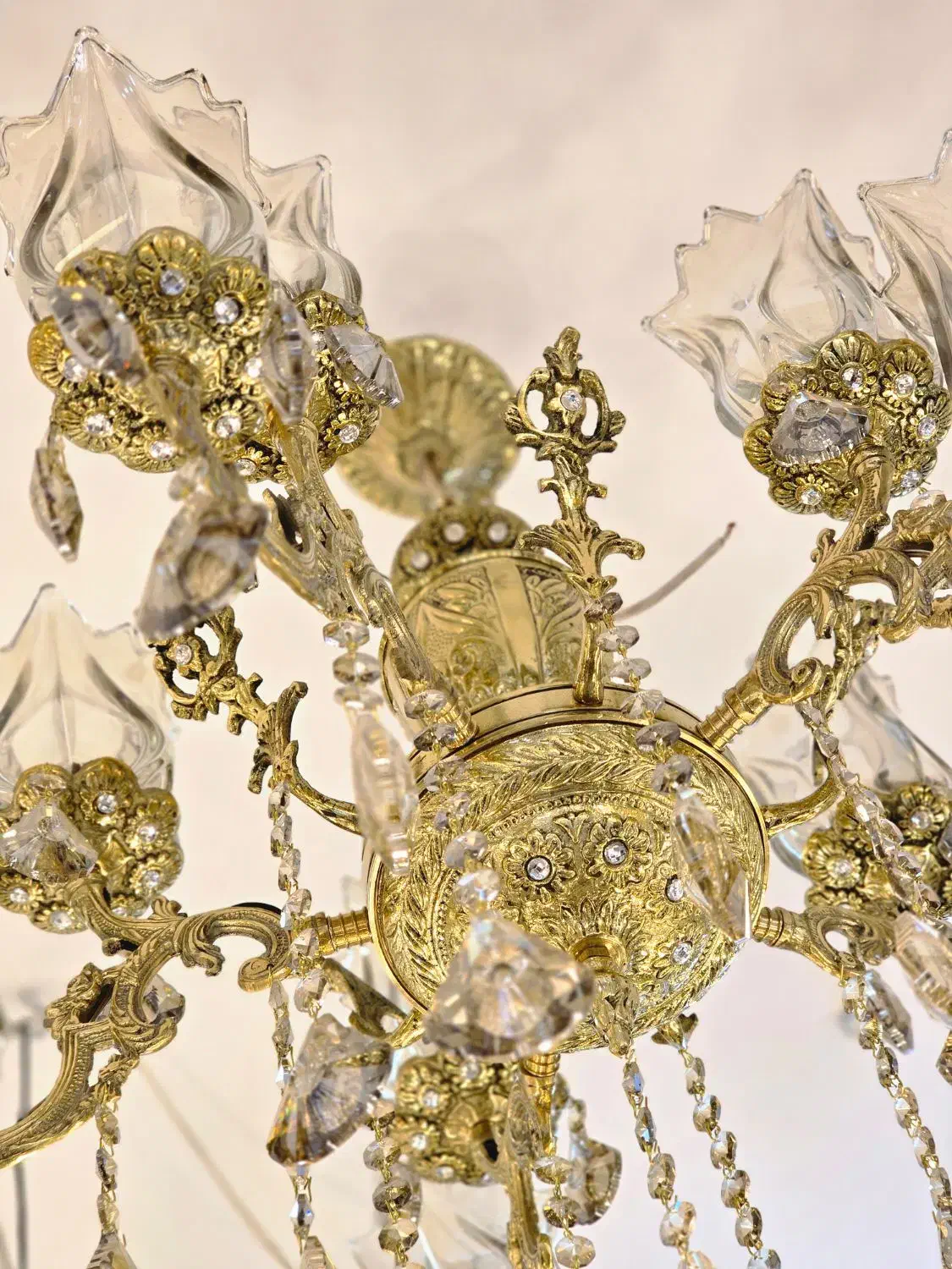 لوستر برنز اصل ۱۰ لامپ|لوستر و چراغ آویز|خوی, |دیوار