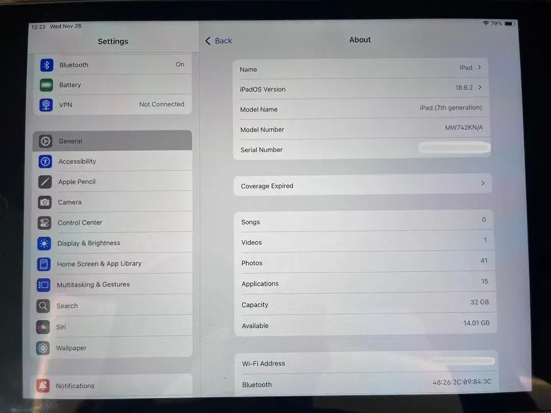 ipad 7th gen 32gb wifi|تبلت|اصفهان, کوی امیریه|دیوار
