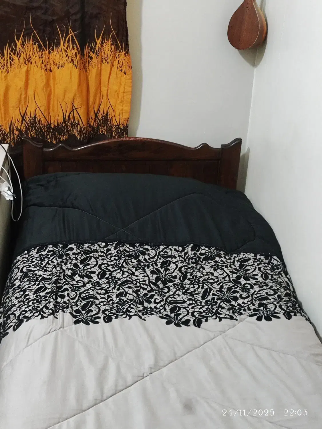 تخت چوبی با تشک رویا|تخت و سرویس خواب|خرمآباد, |دیوار