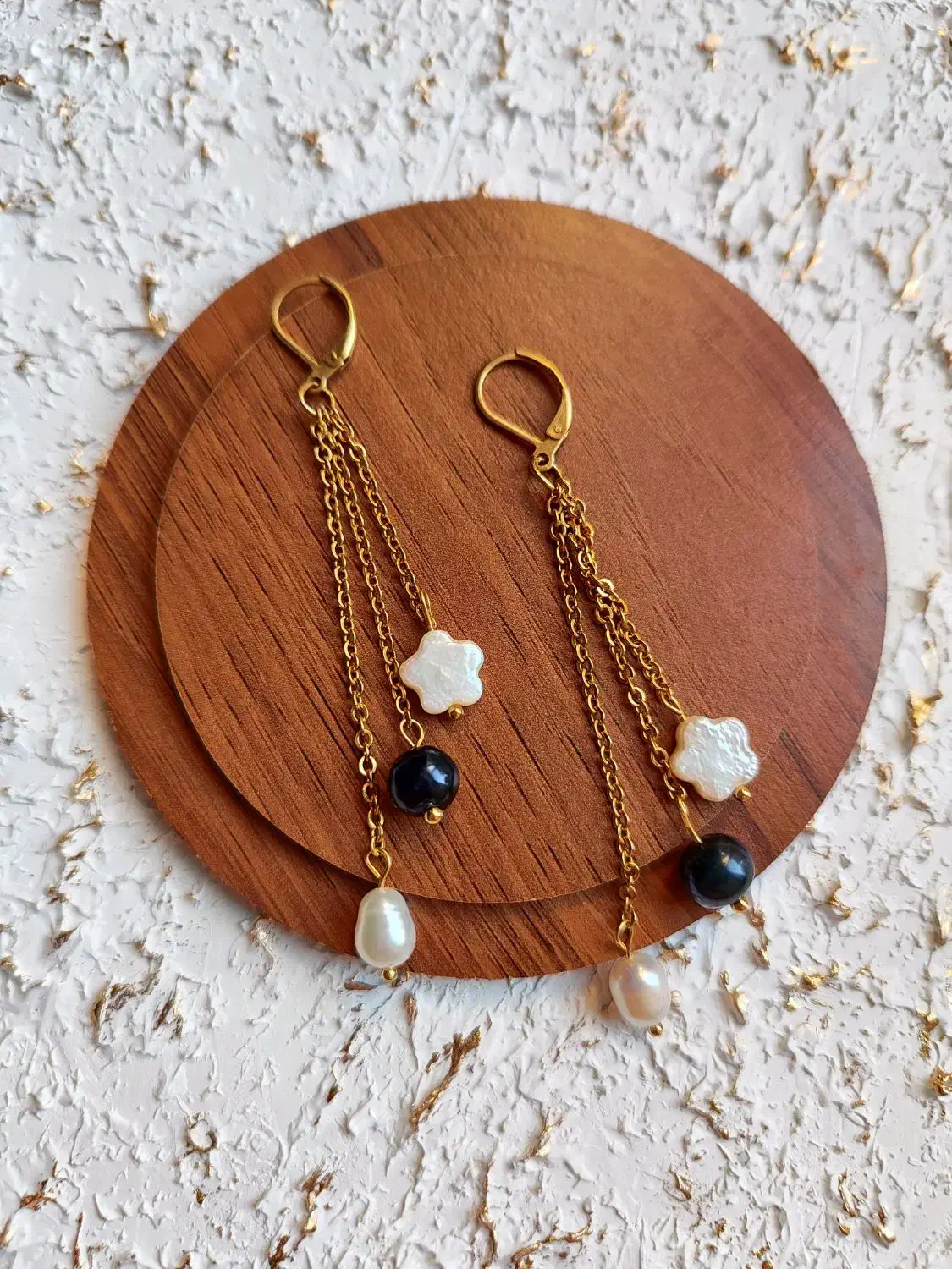 گوشواره مروارید پرورشی با متریال استیل رنگ ثابت|جواهرات|تبریز, |دیوار