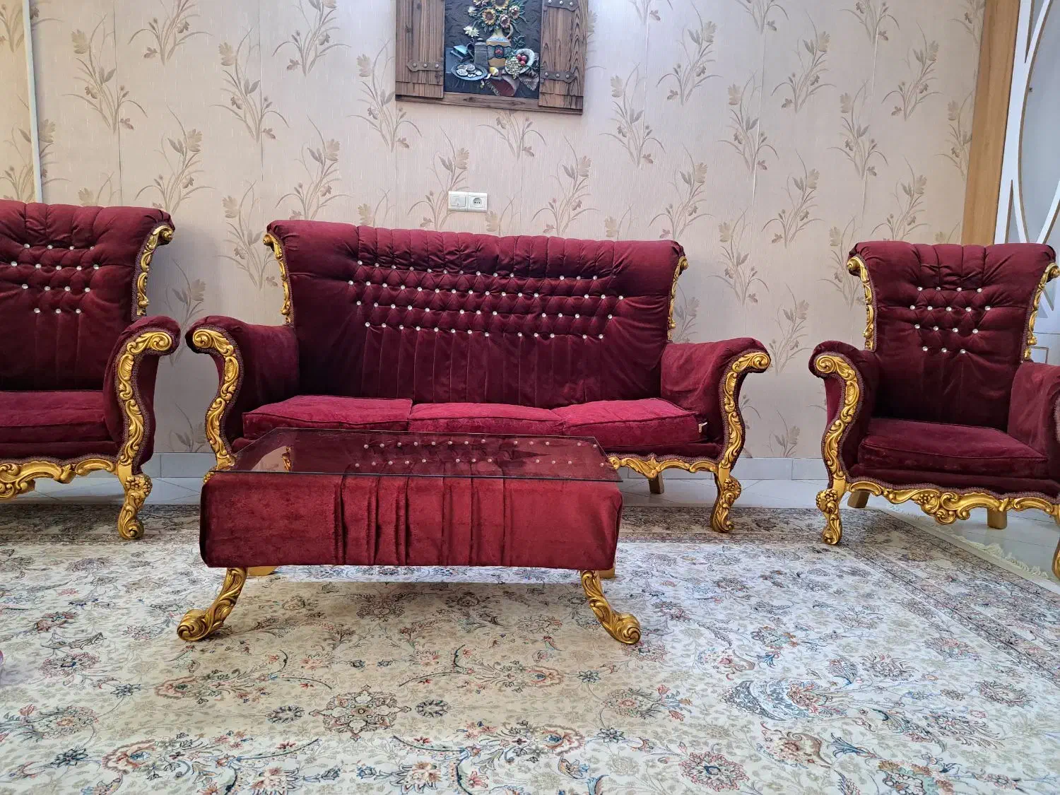 سرویس مبلمان ۹نفره|مبلمان خانگی و میز عسلی|مشهد, خواجه ربیع|دیوار