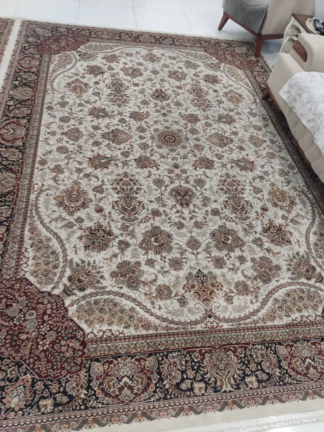 فرش ۱۲متری یک عدد|فرش|تاکستان, |دیوار