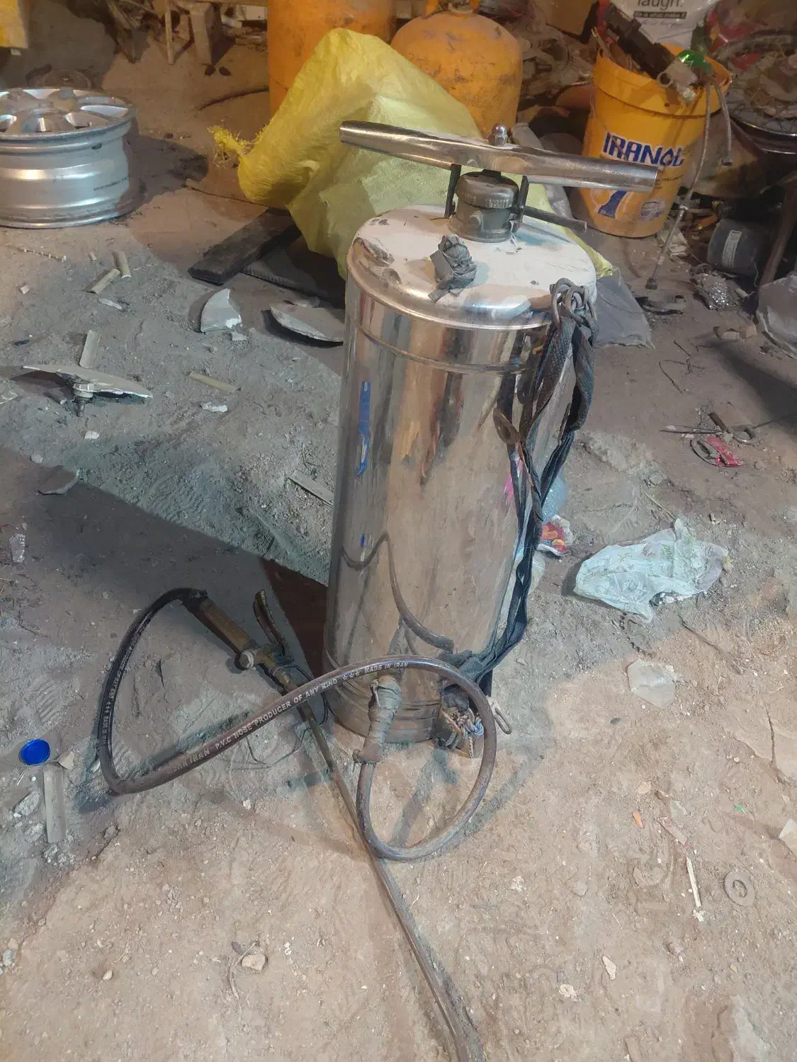 سمپاش استیل مفرغی پشتی|ابزارآلات|بهبهان, |دیوار