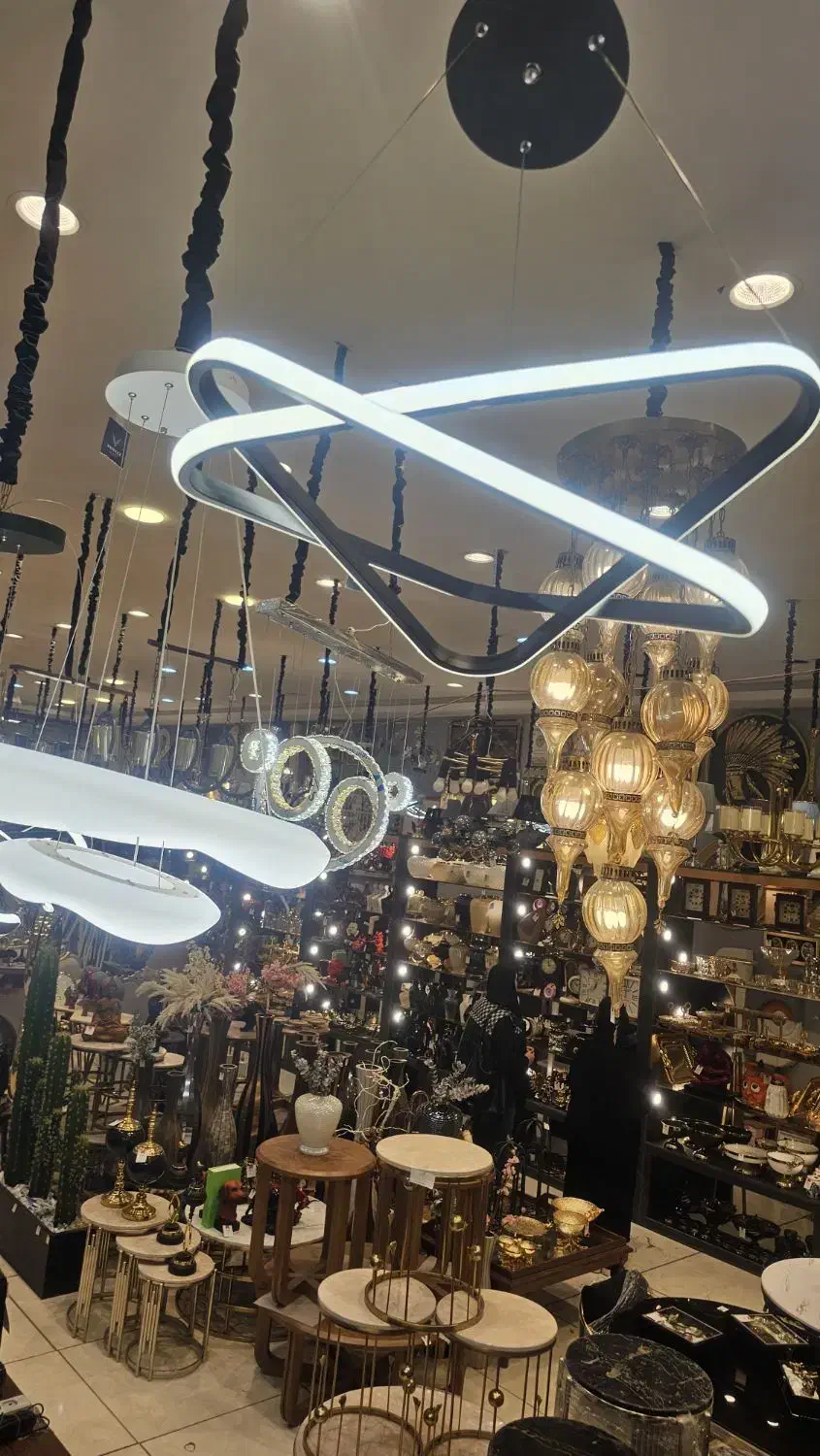 لوستر دو حلقه مدرن|لوستر و چراغ آویز|مشهد, توس (بلوار توس)|دیوار