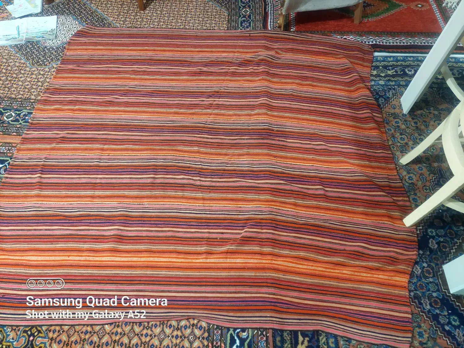 جاجیم دست بافت قدیمی|گلیم، جاجیم، گبه|اردبیل, |دیوار