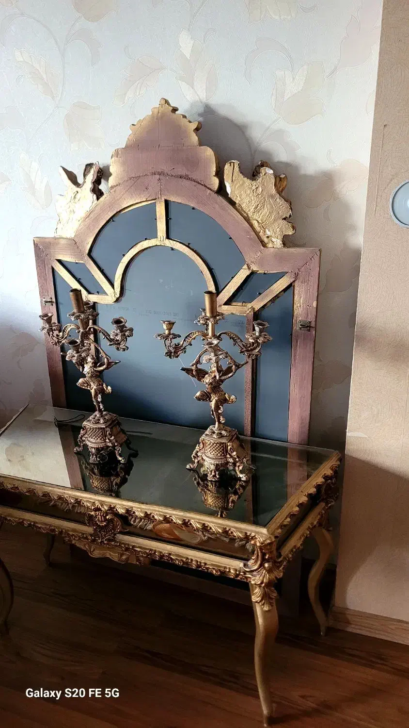 آینه شمعدان|صنایع دستی و سایر لوازم تزئینی|مشهد, کوشش|دیوار