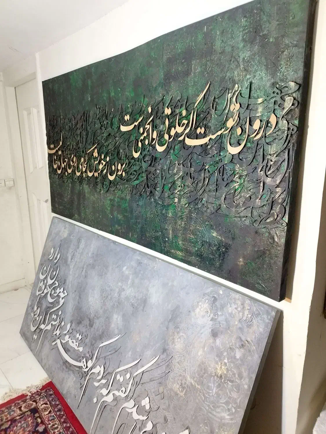 تابلوهای نقاشی دکوراتیو خط برجسته پتینه(نیم بها)|تابلو، نقاشی، عکس|ری, هاشم‌آباد|دیوار