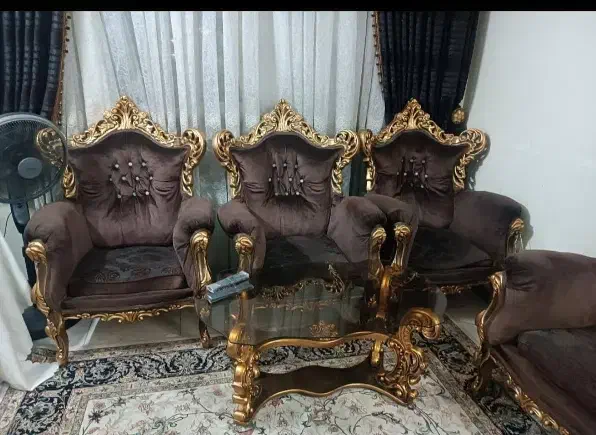 مبل استیل+جلو مبلی+۲عسلی باچوب وپایه های بسیارمحکم|مبلمان خانگی و میز عسلی|تهران, خزانه|دیوار