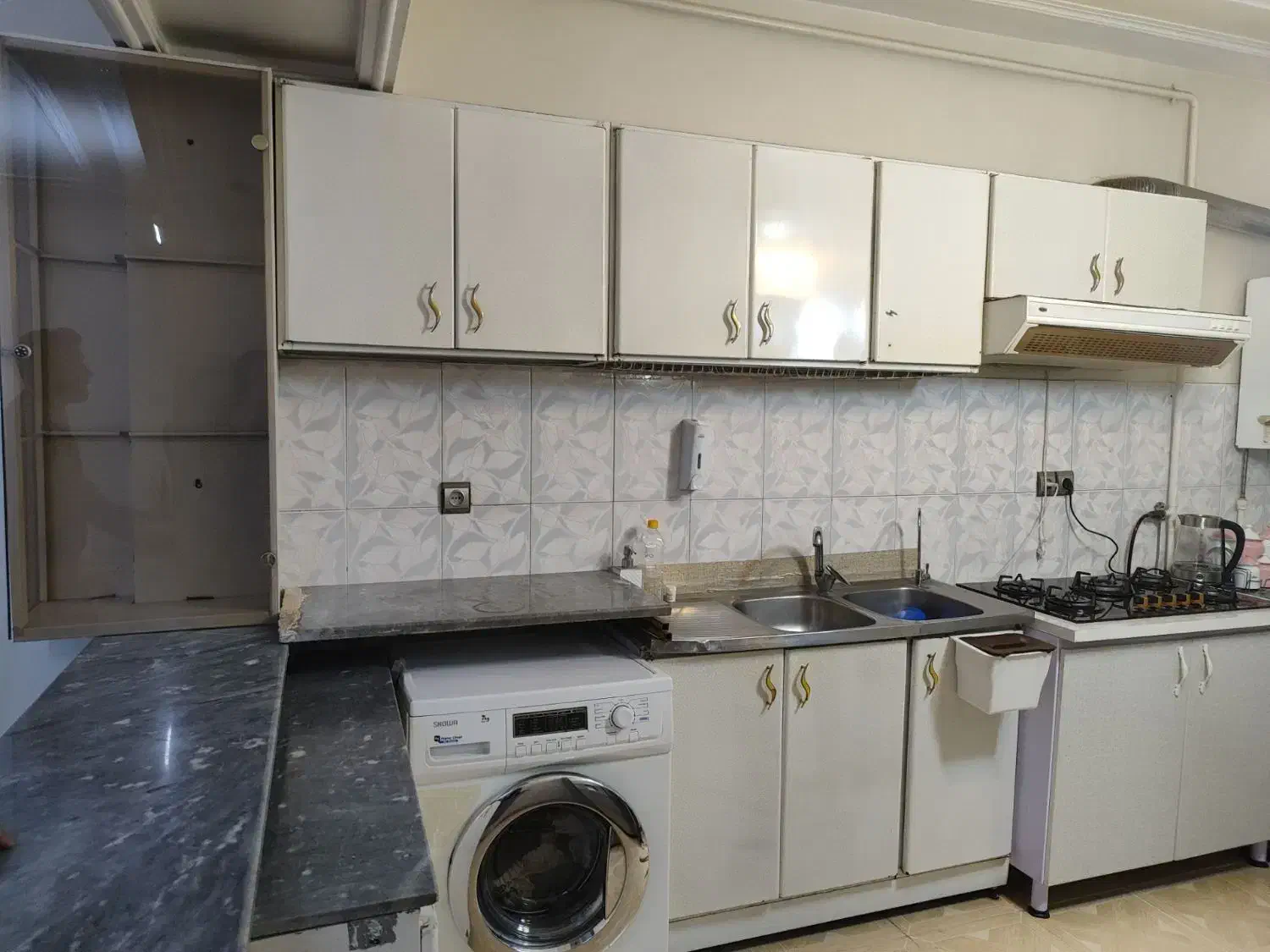 یک سرویس کابینت|آب‌چکان و نظم‌دهنده ظروف|همدان, |دیوار