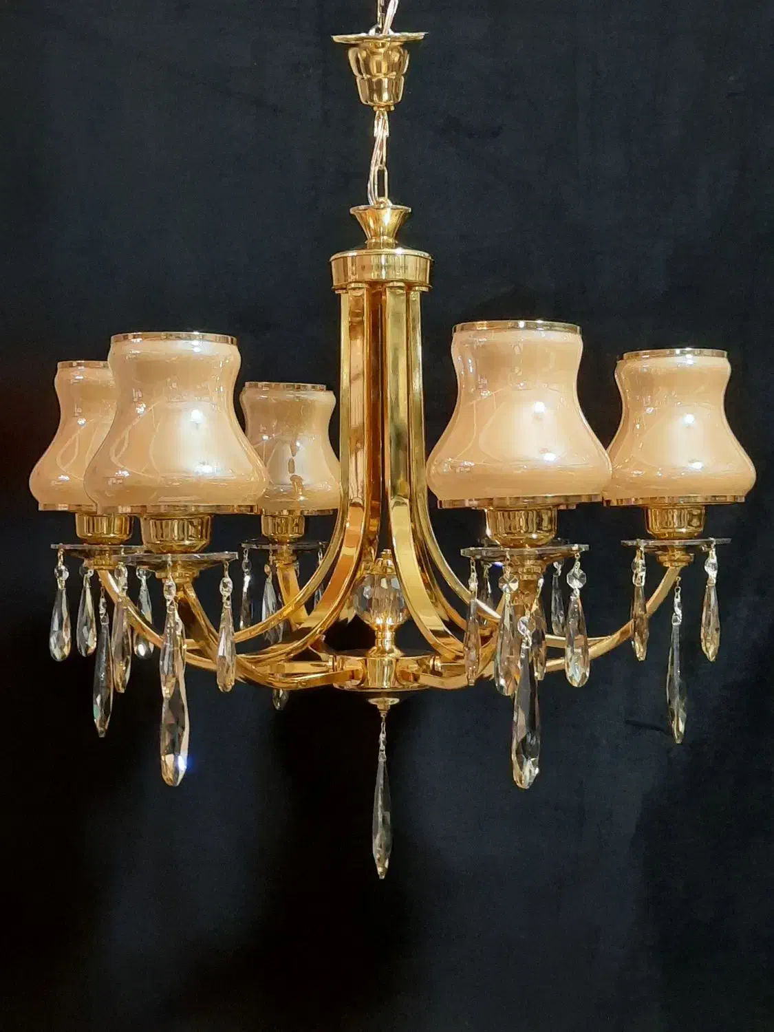 لوستر چکشی مجلسی ۶ شاخه با چک ۳ ماهه|لوستر و چراغ آویز|تهران, سنگلج (شاپور)|دیوار