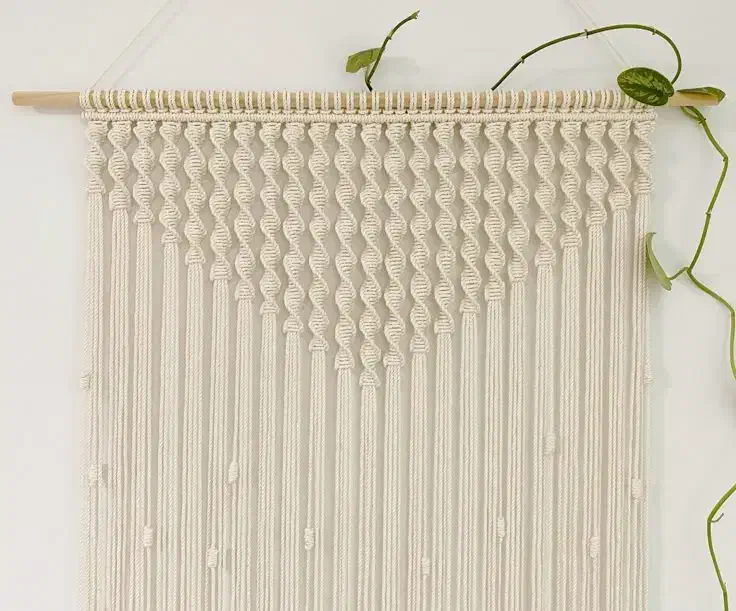 پرده مکرومه|پرده، رانر، رومیزی|مشهد, استاد یوسفی (شهرک غرب)|دیوار