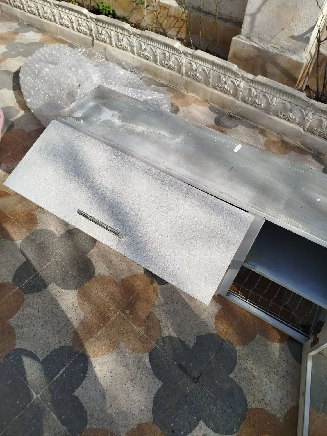 کابینت با سینگ|آب‌چکان و نظم‌دهنده ظروف|فومن, |دیوار