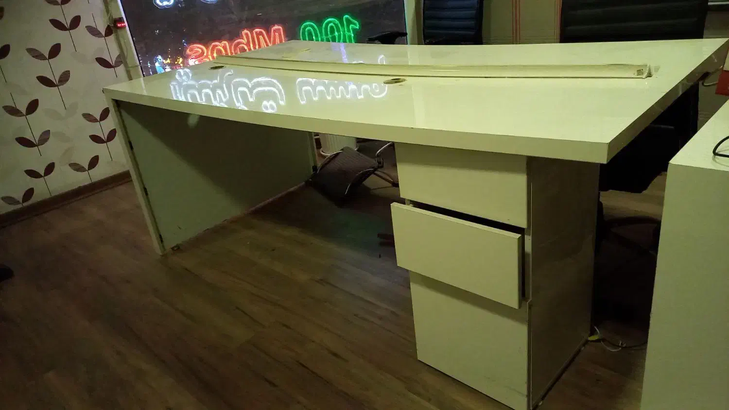 میز کال سنتر با شیشه وسط و کشو|میز تحریر و کامپیوتر|گرگان, |دیوار