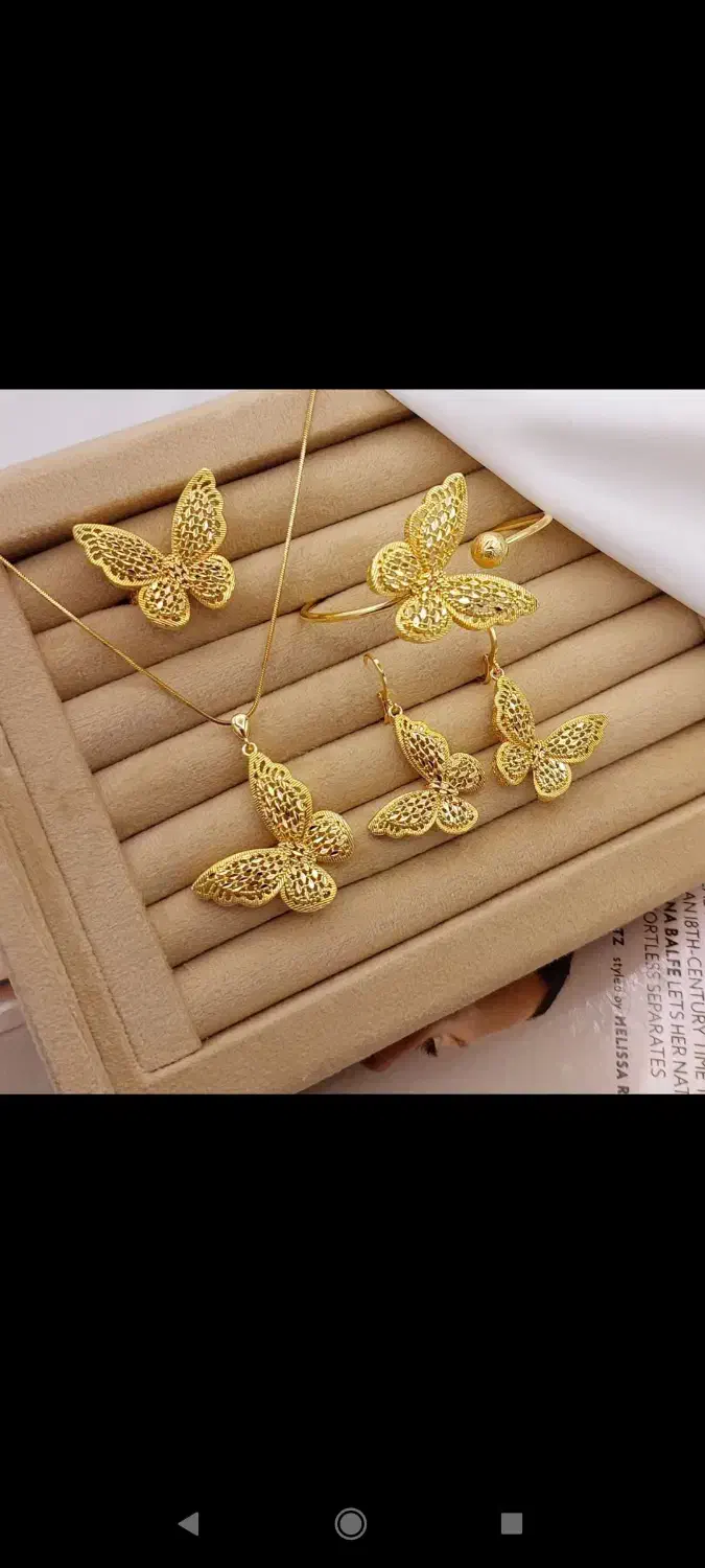 نیم ست پروانه ای با انگشتر بدلیجات|بدلیجات|تهران, منیریه|دیوار