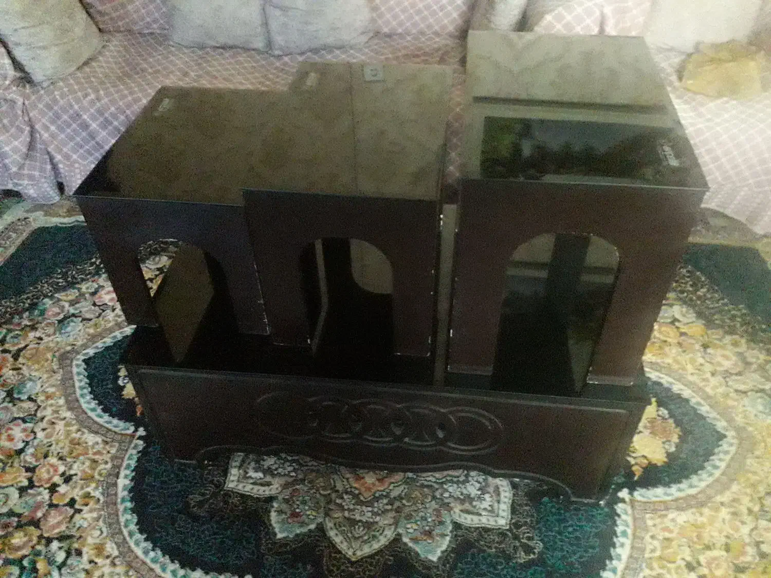 میز وسط با سه تا عسلی|مبلمان خانگی و میز عسلی|خرم‌آباد, |دیوار