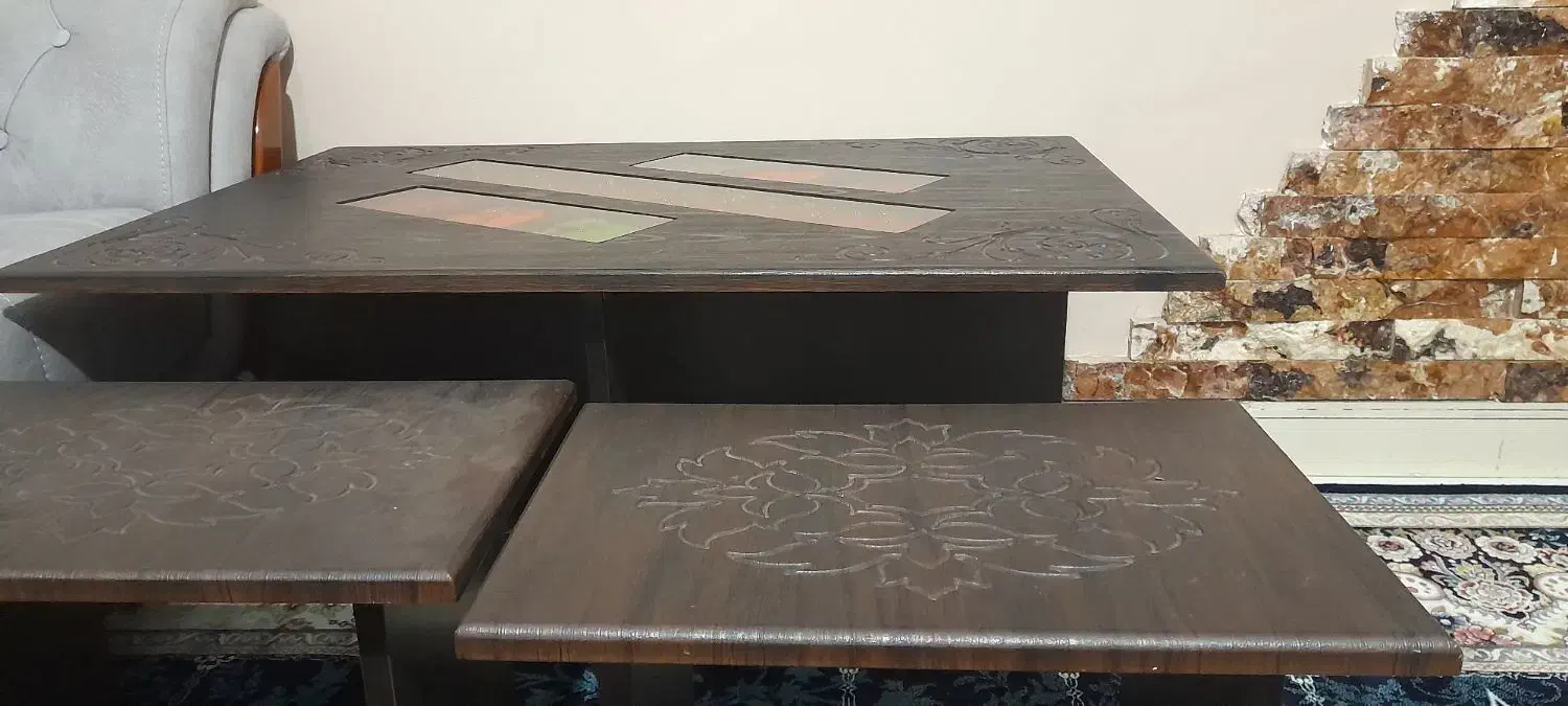 میز بزرگ با ۴تا عسلی|مبلمان خانگی و میز عسلی|بروجرد, |دیوار