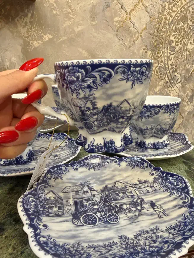 سرویس۱۲پارچه چای خوری قلم ابی باواریا|ظروف سرو و پذیرایی|تهران, نیروی هوایی (پیروزی)|دیوار