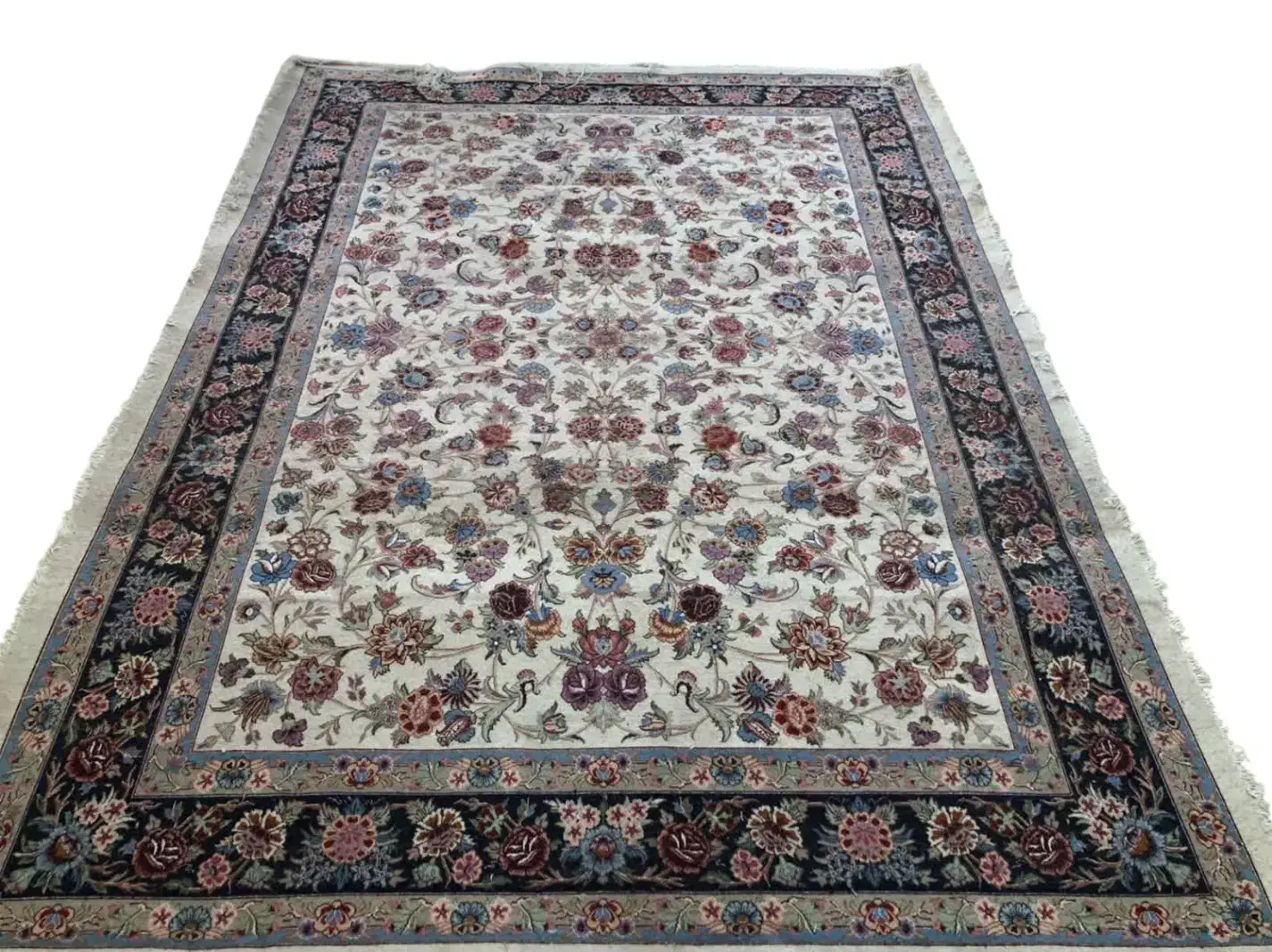 فرش دستباف جفت ۹ متری زمینه کرم|فرش|تهران, شهرک غرب|دیوار