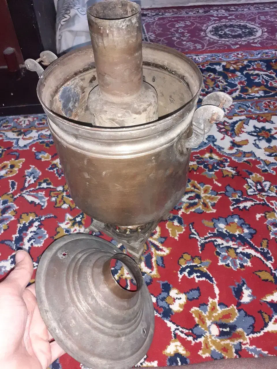 سماور ذغالی روسی نیکولای|کلکسیون اشیاء عتیقه|بابل, |دیوار