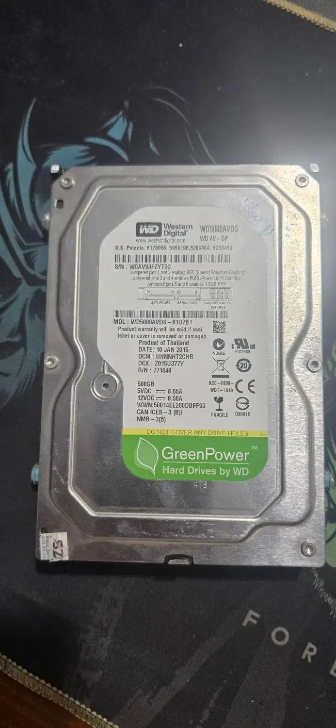 هارد ۵۰۰  سلامت ۱۰۰ درصد|قطعات و لوازم جانبی رایانه|سبزوار, شهرک صنعتی خاوران|دیوار