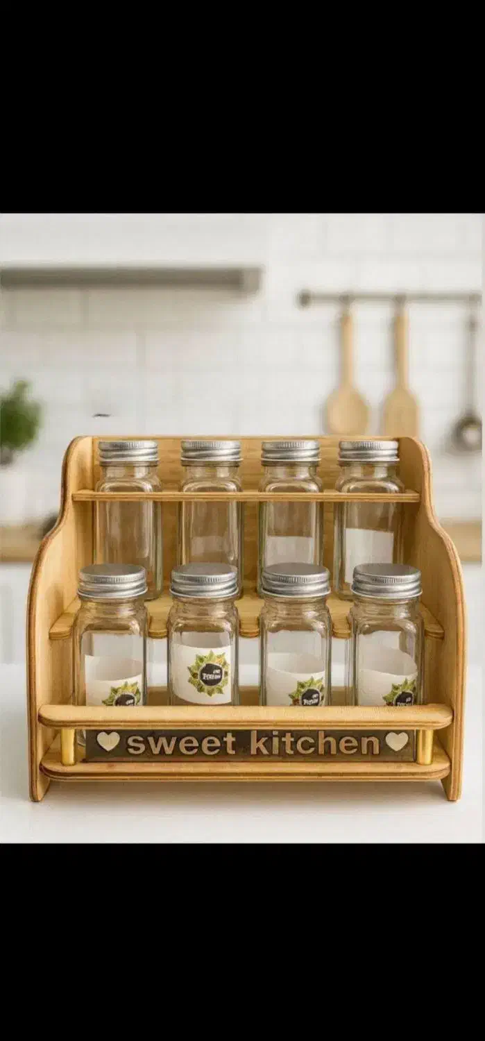 جاادویه استند چوبی|ظروف نگهدارنده، پلاستیکی، یک‌بارمصرف|سنندج, |دیوار