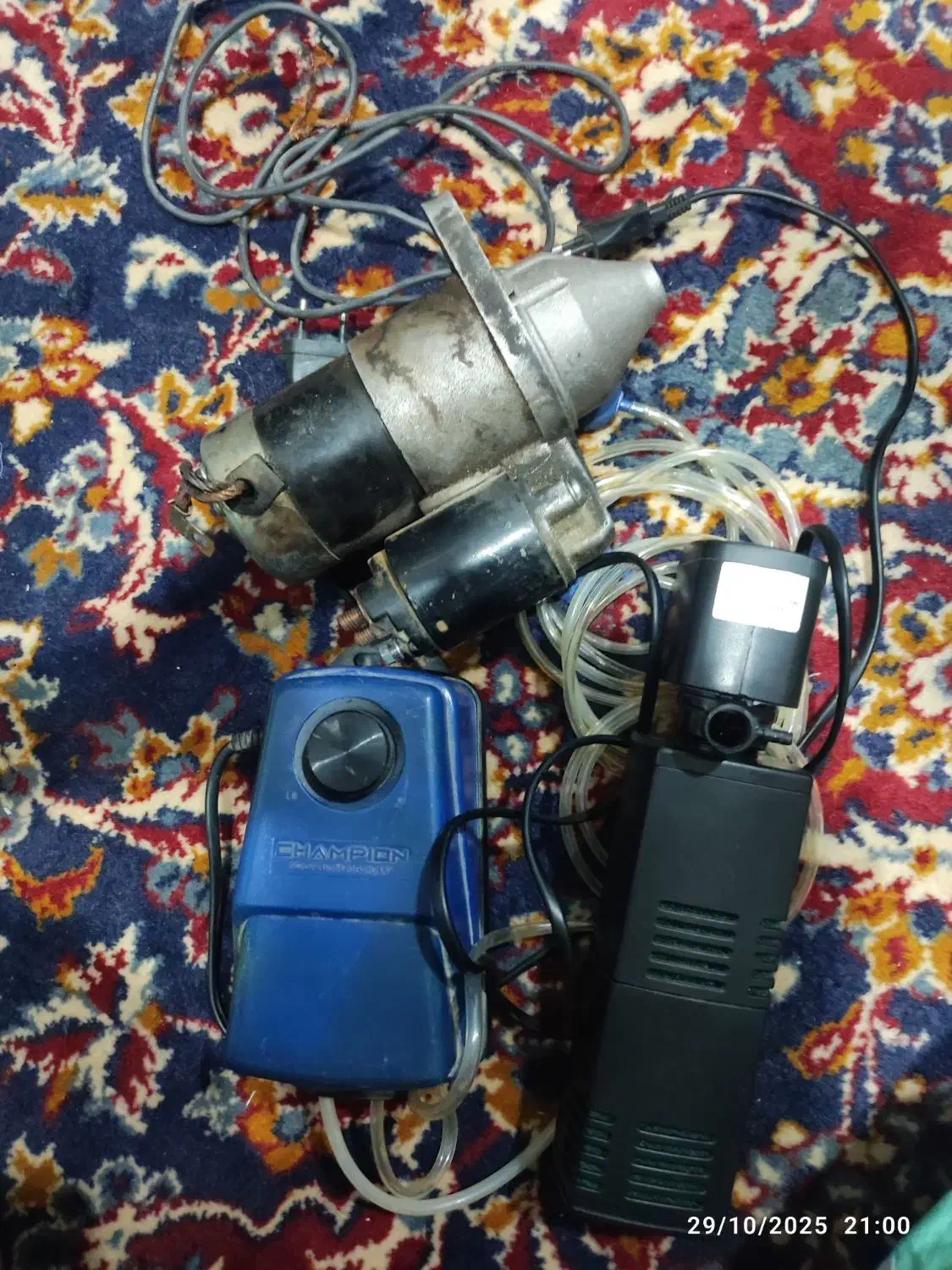 اکسیزن سازوتصویه کن آکواریوم با 1 استارت پرایدخراب|ماهی|جیرفت, |دیوار