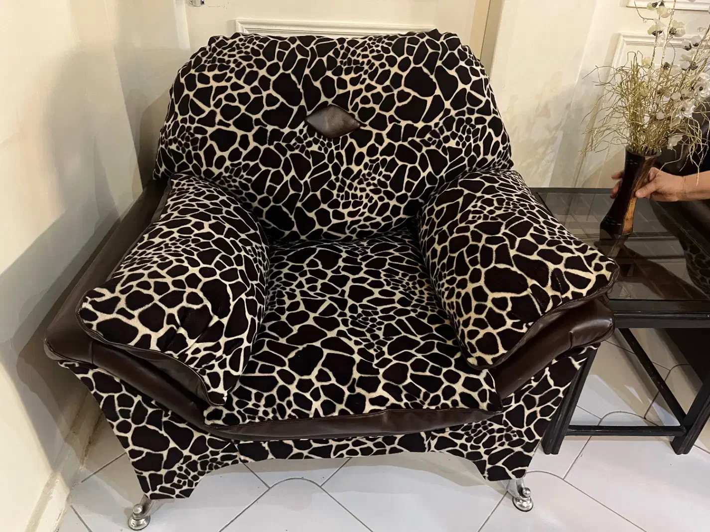 مبل راحتی تک نفره ۲ عدد|مبلمان خانگی و میز عسلی|تهران, تهرانپارس جنوبی|دیوار