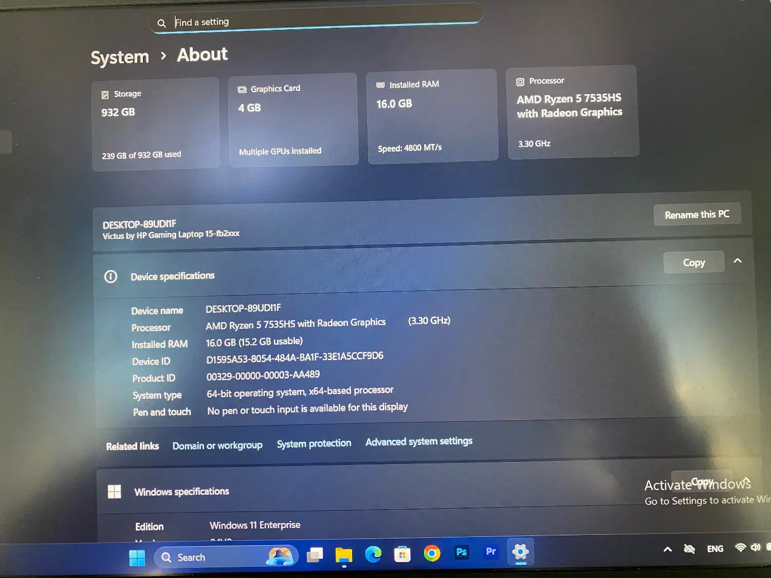 لپ تاپ Hp victus15|رایانه همراه|قزوین, |دیوار