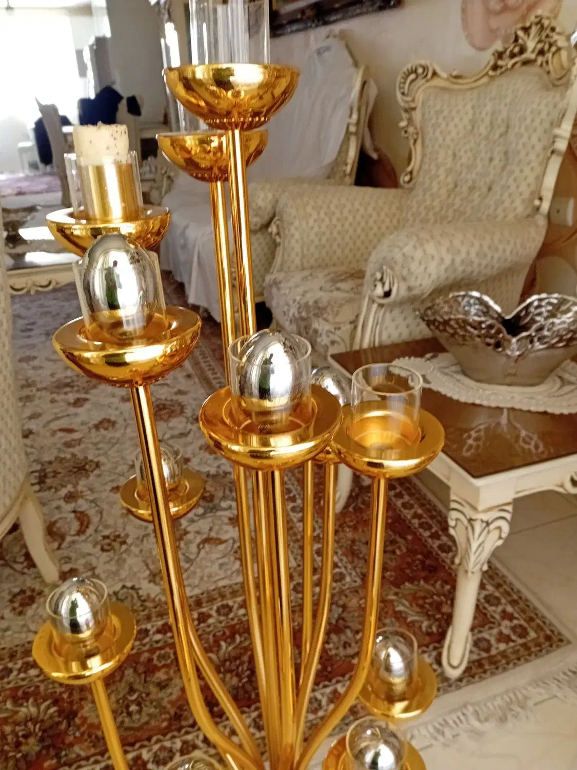 شمدان ۱۳ شاخه طلای|چراغ خواب و آباژور|شهریار, شهریار|دیوار