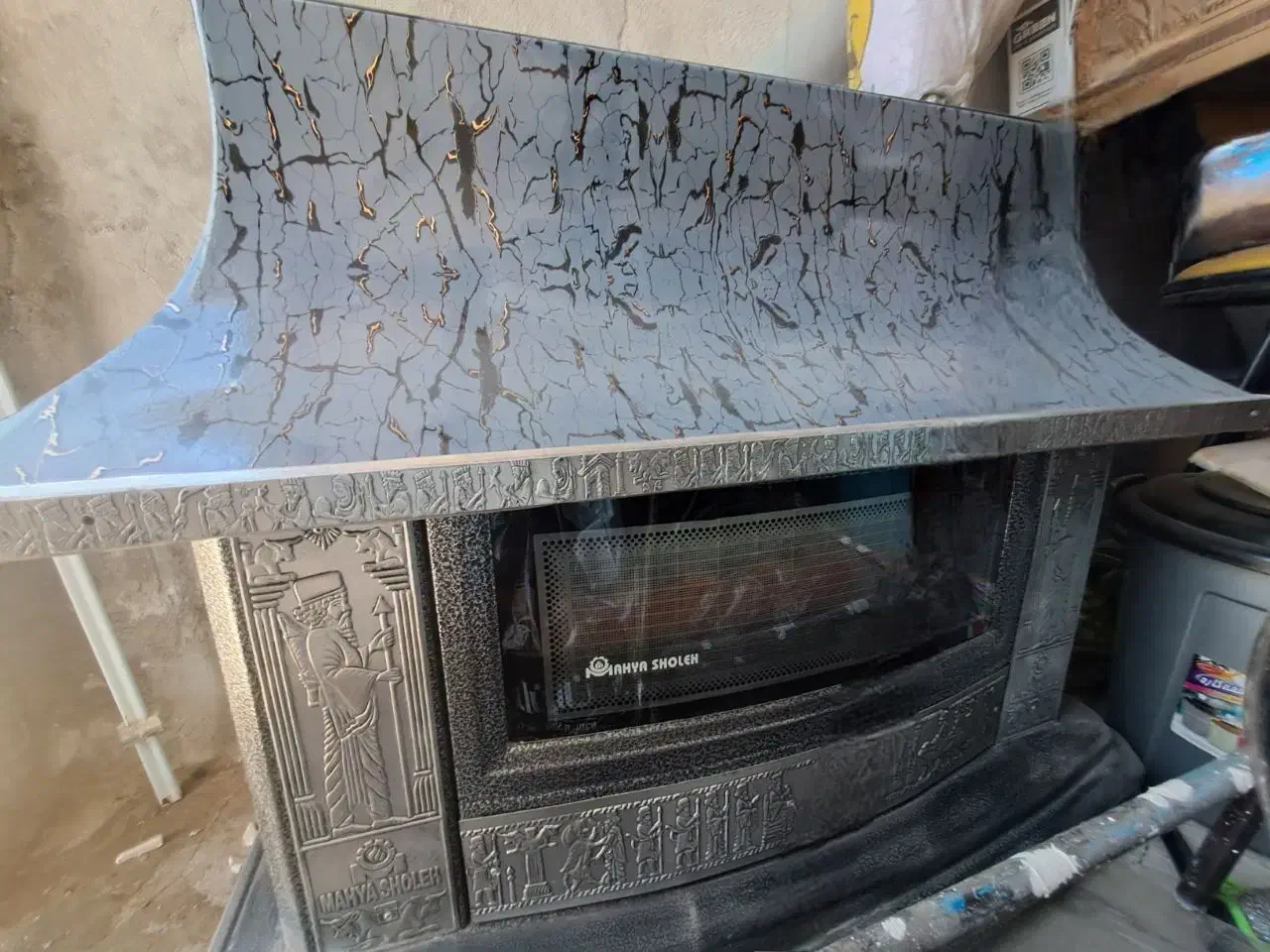 بخاری گازی طرح شومینه|بخاری، هیتر، شومینه|شهریار, شهریار|دیوار