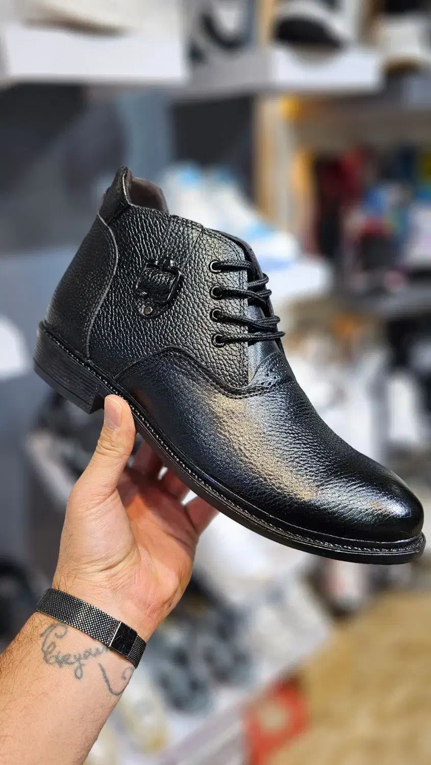 بوت مردانه چرم|کیف، کفش، کمربند|نقده, |دیوار