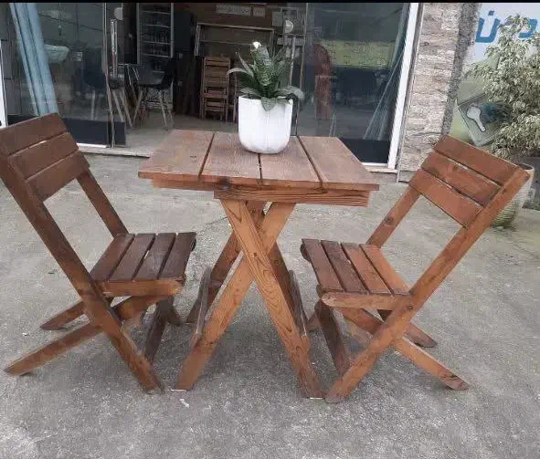 میز و صندلی چوبی تاشو|میز و صندلی غذاخوری|رشت, توشیبا|دیوار